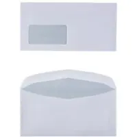 Viking Enveloppen Met venster C6/5 229 (B) x 114 (H) mm Gegomd Wit 80 g/m² 1000 Stuks