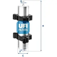 Ufi 31.824.00 Brandstoffilter