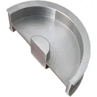 HDD pro Schuifdeurkom Inkapschelp Hdd Halve Maan Massief 38mm Inox Plus