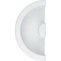 HDD pro Schuifdeurkom Inkapschelp Hdd Halve Maan Massief 40mm Wit Structuur