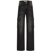 Vingino Coco Cargo Black Denim Maat: 2 | Spijkerbroeken Outlet | Unisex | Zwart