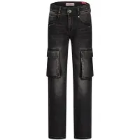 Vingino Paolo Cargo Black Denim Maat: 3 | Spijkerbroeken Outlet | Unisex | Zwart