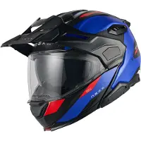 NEXX X.Lifecountry Terra, opklapbare helm ,zwart/blauw/rood ,S
