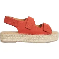 White Stuff Velcro Espadrille Sandal Mid Coral Maat: 6 | Espadrilles Outlet | Dames | Oranje