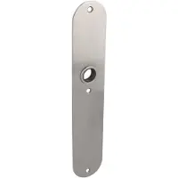P & E P+E afgerond langschild PC72 met 3 bevestigingsgaten 240x45x2mm - RVS