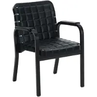 Artek Armchair 45 Fauteuil Zwart Gelakt En / Gewatteerde Leer Zwart - Stoelen Berk Black - 28202655