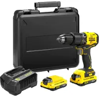 Stanley Borstelloze klopboormachine 60 Nm - Lithium 18V - 2 Accu's 2Ah - FATMAX V20 - SFMCD715D2K-QW