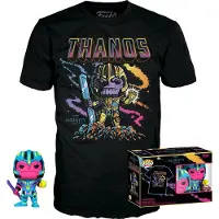Funko POP! Funko The Avengers Verzamelfiguur & Tshirt Set -S- POP! & Tee Box Thanos Blacklight Zwart