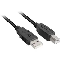 Sharkoon 4044951015276 3m USB A USB B Zwart USB-kabel