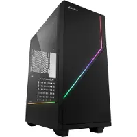 Sharkoon RGB FLOW - Tower - ATX - Seitenteil mit Fenster (gehärtetes Glas) Midi-tower PC-behuizing Zwart