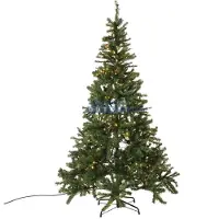 Everlands Kunstkerstboom Monarch Prelit 210 cm Hoog Groen Wit 320 lampjes