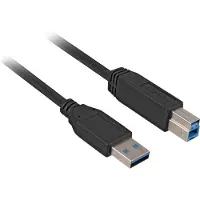 Sharkoon 2m. USB3.0-A/USB3.0-B USB-kabel USB 3.2 Gen 1 (3.1 Gen 1) USB A USB B Zwart