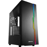 Sharkoon RGB Slider - Mid tower - ATX - Seitenteil mit Fenster (gehärtetes Glas) Midi-tower PC-behuizing Zwart