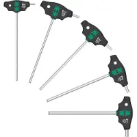 Wera 05136070001 5-delige 454/5 HF SHK Set 1 Hex-Plus T-Greep Schroevendraaierset