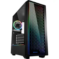 Sharkoon RGB LIT 200 - Tower - ATX - Seitenteil mit Fenster (gehärtetes Glas) Midi-tower PC-behuizing Zwart