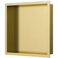 Luca Inbouwnis Sanitair 30x30x6,5cm RVS Geborsteld Goud PVD