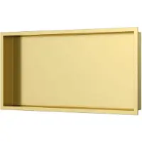 Luca Inbouwnis Sanitair 60x30x6,5cm RVS Geborsteld Goud PVD