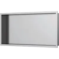 Luca Inbouwnis Sanitair 60x30x6,5cm RVS Geborsteld Nikkel