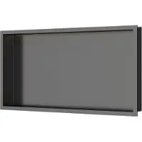 Luca Inbouwnis Sanitair 60x30x6,5cm RVS Gunmetal PVD+ LED verlichting