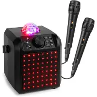 Fenton KAR55B karaoke set met 2 microfoons - Karaoke speaker met