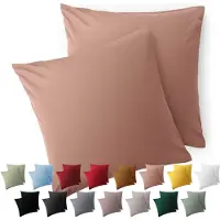 Blumtal Kussensloop Microvezel Kussenhoes 50 x 50 cm - Roze - Met Rits - Set van 2