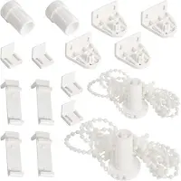 Somstyle Rolgordijn Ketting met Bevestiging Set - 2 Stuks - Klembevestiging 17 MM - Gordijn Onderdelen