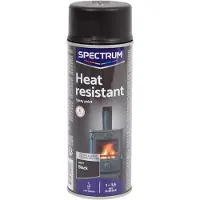 Spectrum Spuitverf Zwart | Spuitlak | Spuitbus Mat Zwart| Hittebestendig | 400ml