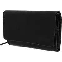 Mustang Leer portemonnee Udine Wallet with Flap Black zwart