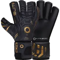 Elite Sport Black Real Keepershandschoenen Zwart Goud Zilvergrijs