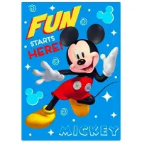 Disney fleece deken - blauw - Disney plaid - 100 x 140 cm.