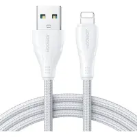 JOYROOM 3m Nylon Lightning oplaadkabel - 2.4A Snellader - Wit