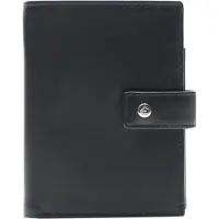 Esquire Leren Portemonnee Rome Wallet High Black Zwart