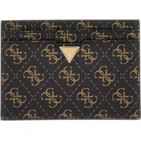 GUESS Kaarthouder Card Holder Brown Logo Zwart