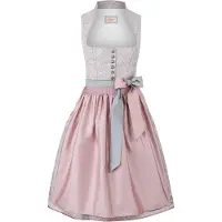 Stockerpoint Dirndl 'Monroe' blauw / zilvergrijs / oudroze