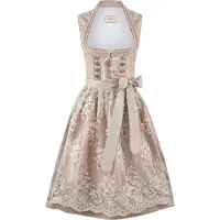Stockerpoint Dirndl beige / crème / rosa / oudroze / wit