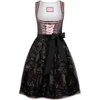 Stockerpoint Dirndl 'Finja' rosa / zwart / zilver