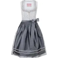 Stockerpoint Dirndl beige / lichtgrijs / wit