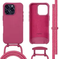 IMoshion Color Backcover met afneembaar koord met MagSafe voor de Apple iPhone 16 Pro Max - Raspberry