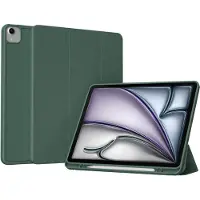 Accezz Smart Silicone Bookcase voor de Apple iPad Air 13 inch (2026) M4 / (2025) M3 / (2024) M2 - Donkergroen