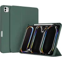 Accezz Smart Silicone Bookcase voor de Apple iPad Pro 11 (2025) M5 / (2024) M4 - Donkergroen