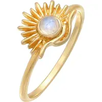 Elli Ring goud / parelwit
