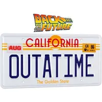 Doctor Collector Back To The Future OUTATIME Licence Plate