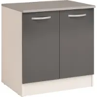 Parisot Onderkast Eko 80 cm voor spoelbak met 2 deuren - grijs
