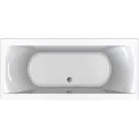 Ben Naria Slim inbouwbad 2-persoons 180x80cm glans wit acryl