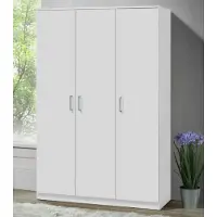 Poldimar Kledingkast Darcis 120 cm met 3 deuren & 52 cm diep - wit