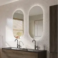 Ben Clip spiegel ovaal met verlichting en anti-condens 50x100 cm