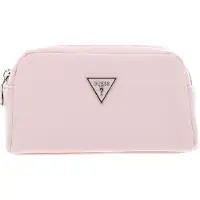 GUESS Utensil zak Double Zip Pink Zalmroze