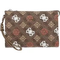 GUESS Utensil zak Pouch Brown Multi Veelkleurig