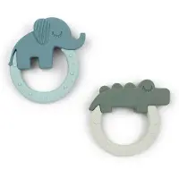 Done by Deer - Teether 2-pack Deer friends Green/Blue (4019102)