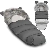 Ricokids Kinderwagen voetenzak, Ćwiczenia praktyczne, sanek Elmi - ciemno szary